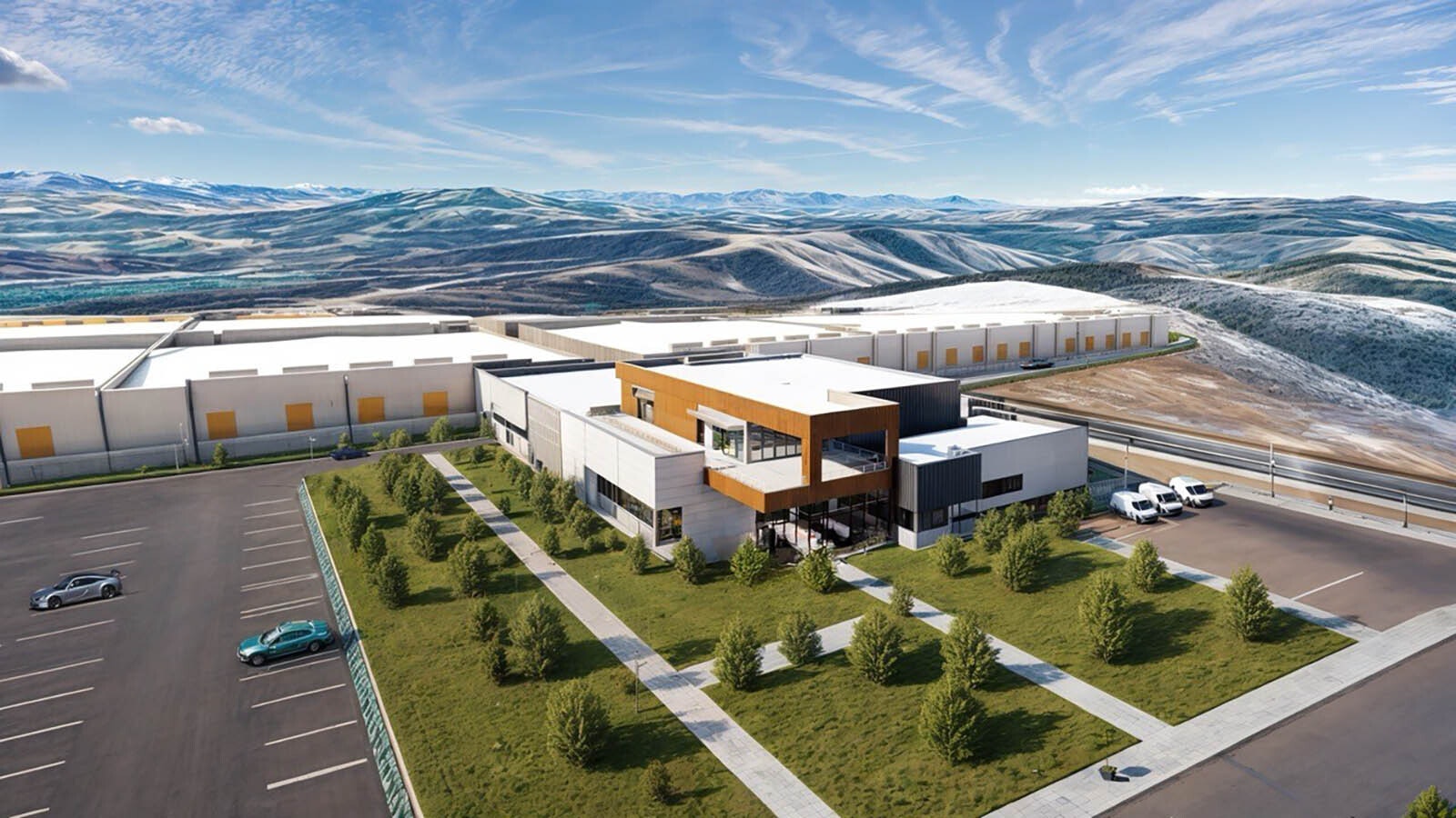 A rendering of what Prometheus Hyperscale's Wyoming campus would look like when built.